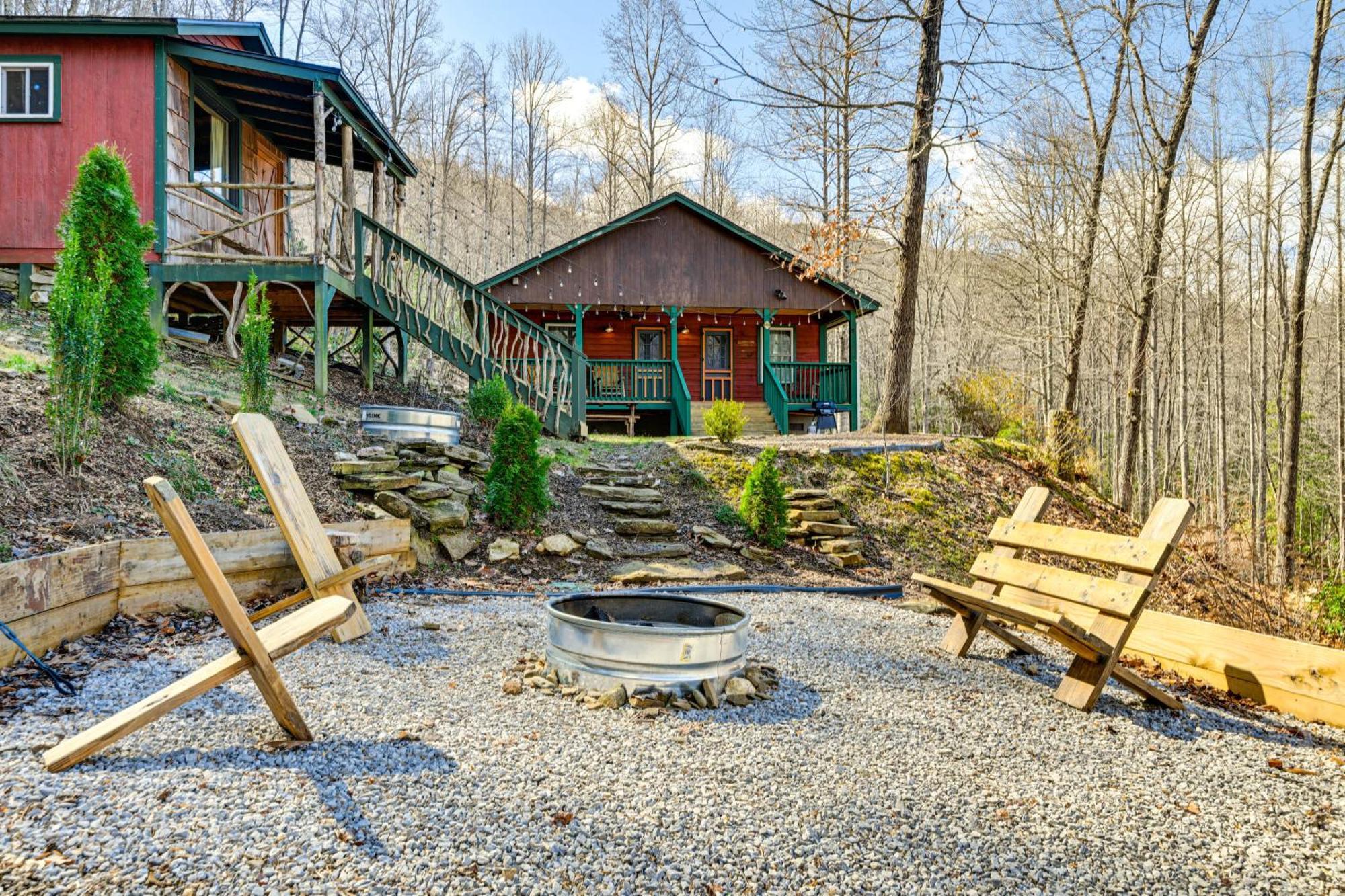 Smoky Mountain Cabin With Camping Area And Fire Pit! Whittier ภายนอก รูปภาพ