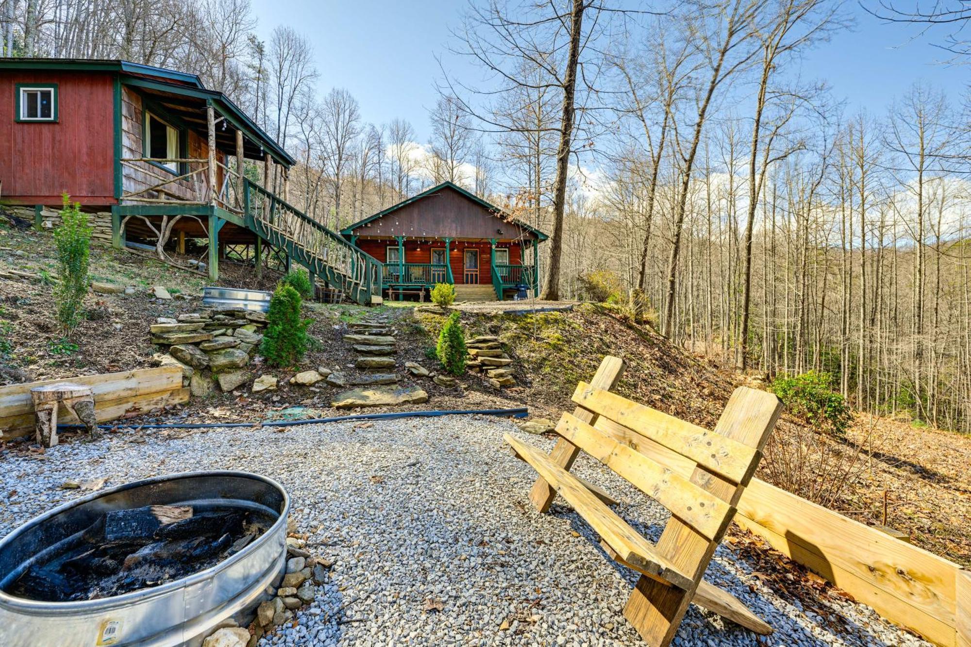 Smoky Mountain Cabin With Camping Area And Fire Pit! Whittier ภายนอก รูปภาพ