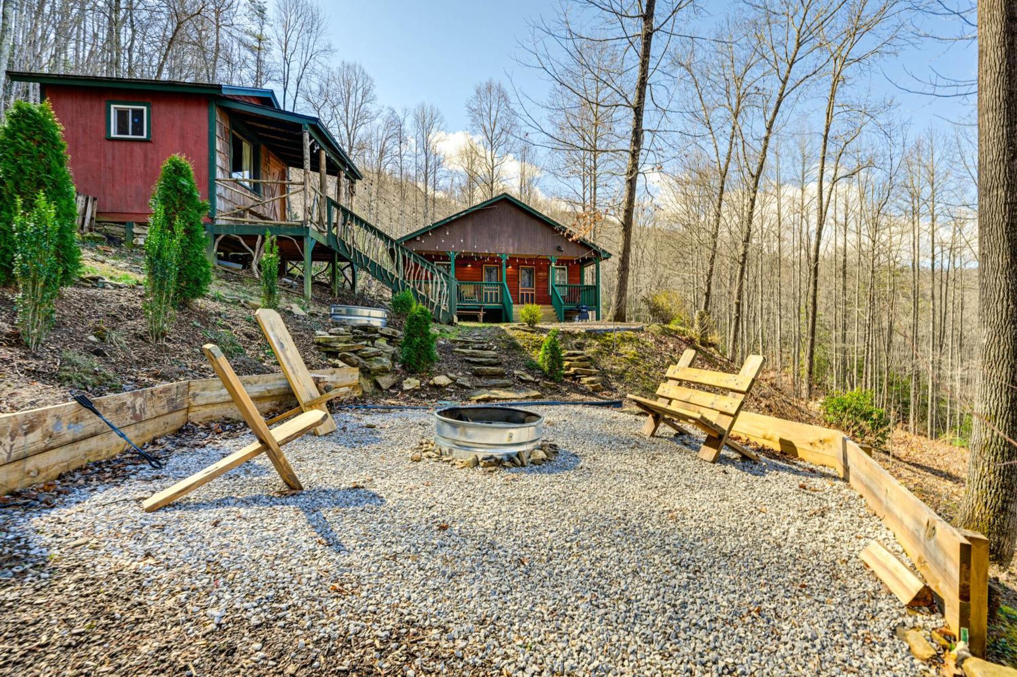 Smoky Mountain Cabin With Camping Area And Fire Pit! Whittier ภายนอก รูปภาพ